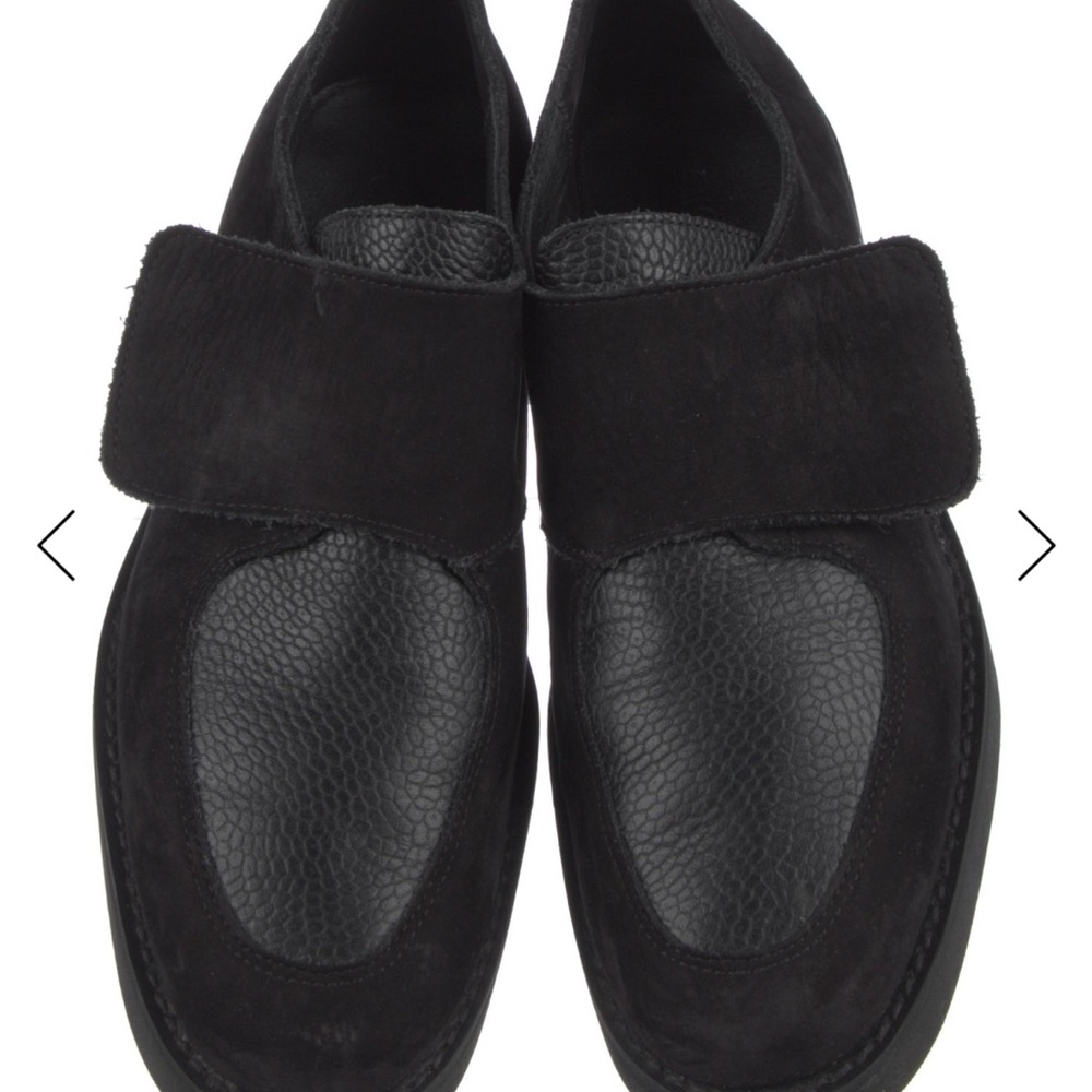 ARCHE Black Suede Loafers – Velcro Strap | EU-Made | Retail ~$220